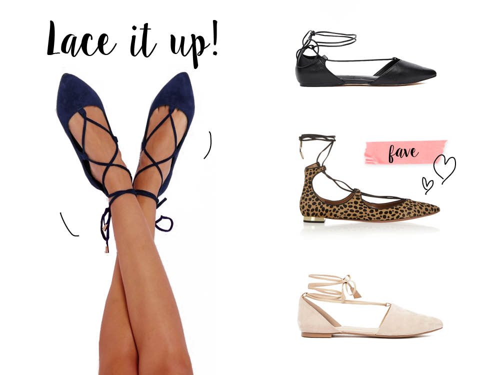 Lace up flats for any budget